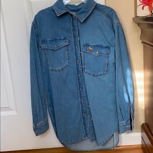 Top shop denim button down